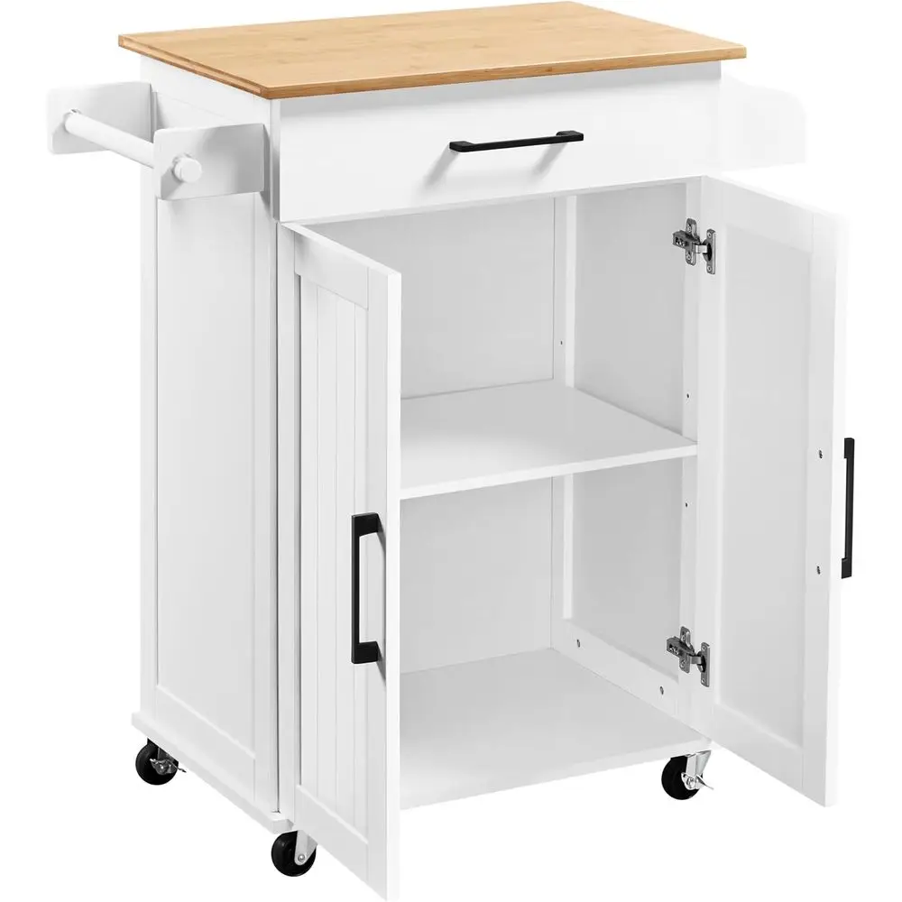 Coffee Equipment Rack - Troli Dapur Putih dengan Rak Penyimpanan