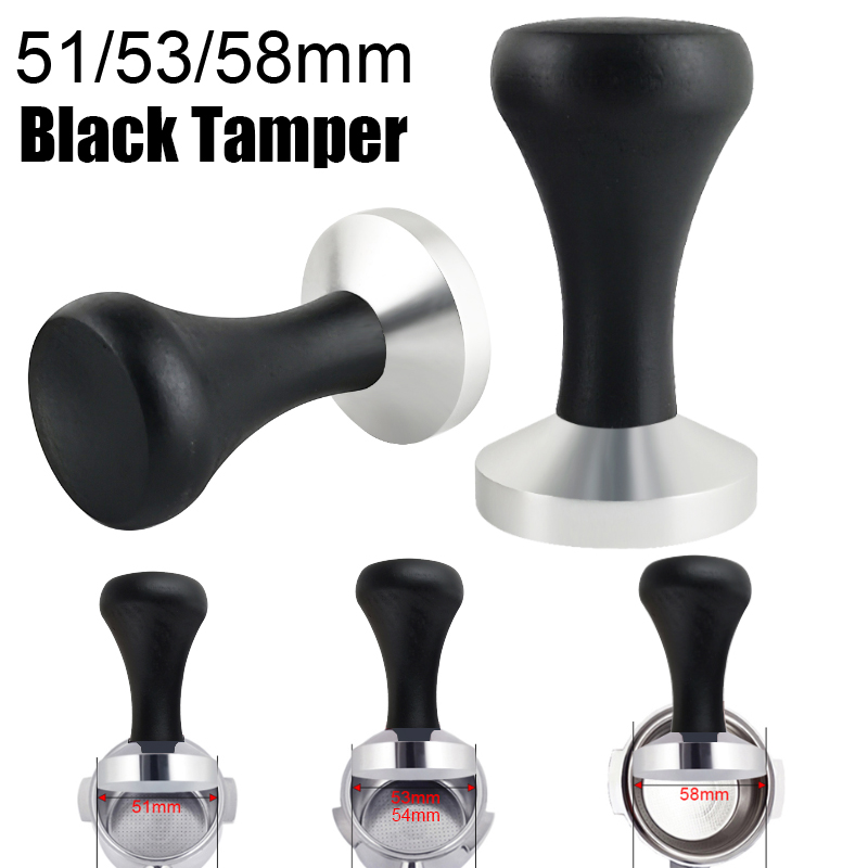 Espresso Tamper Set - 51mm/53mm/58mm Espresso Tamper kayu hitam Distributor