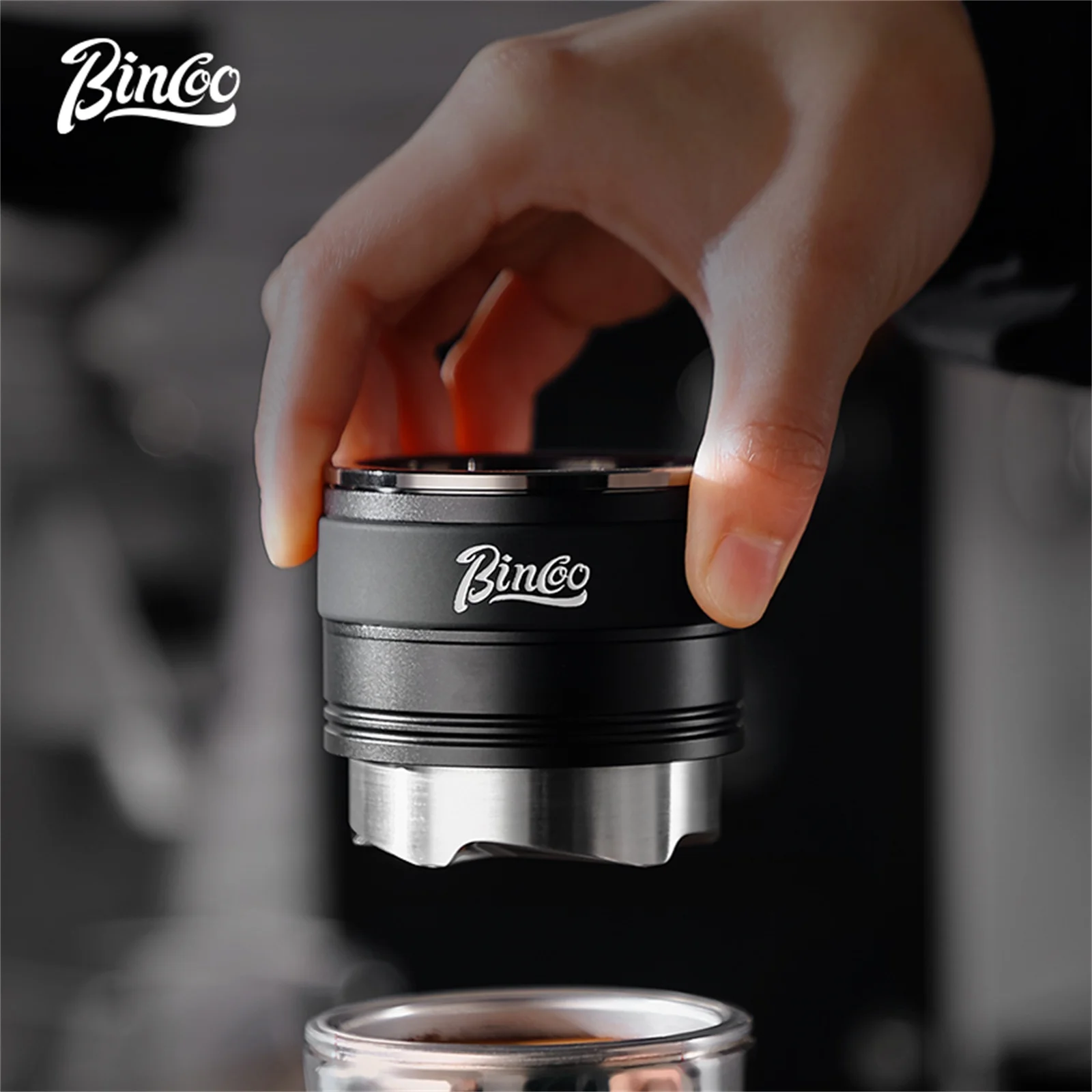 Espresso Tamper Set - Bincoo 58Mm Portafilter Leveler Gravitasi Desain