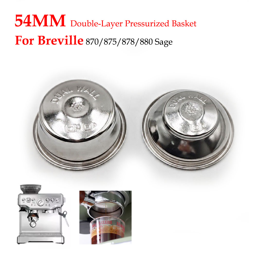 Coffee Equipment Filter - Keranjang Filter Bertekanan Dua Lapis 54Mm