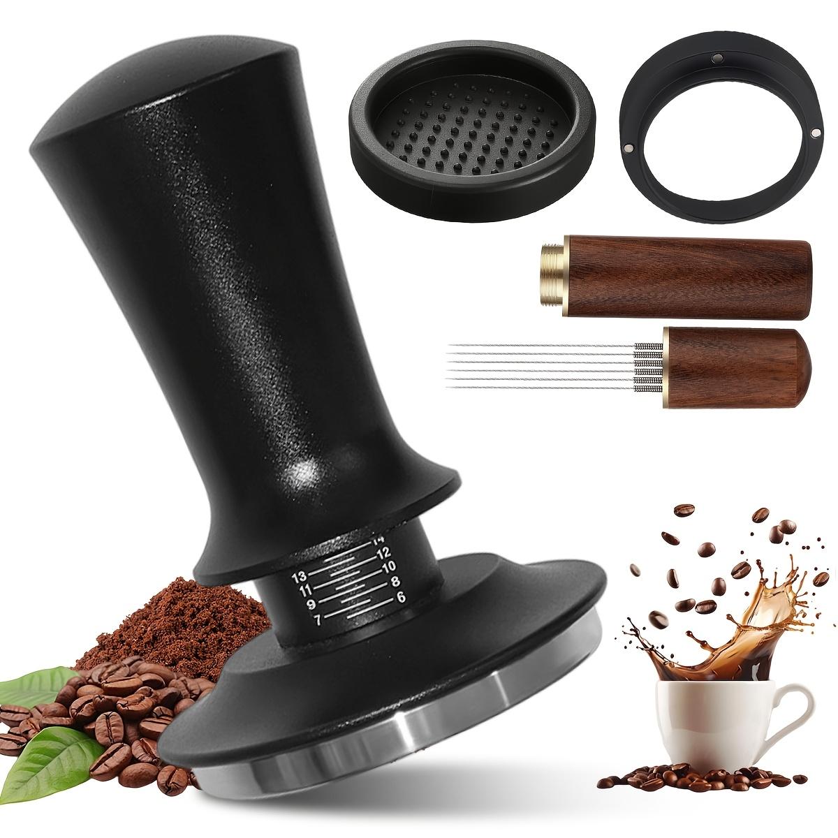 Espresso Tamper Set - Kit Aksesoris Espresso 51/53/58mm, Tamper Terkalibrasi