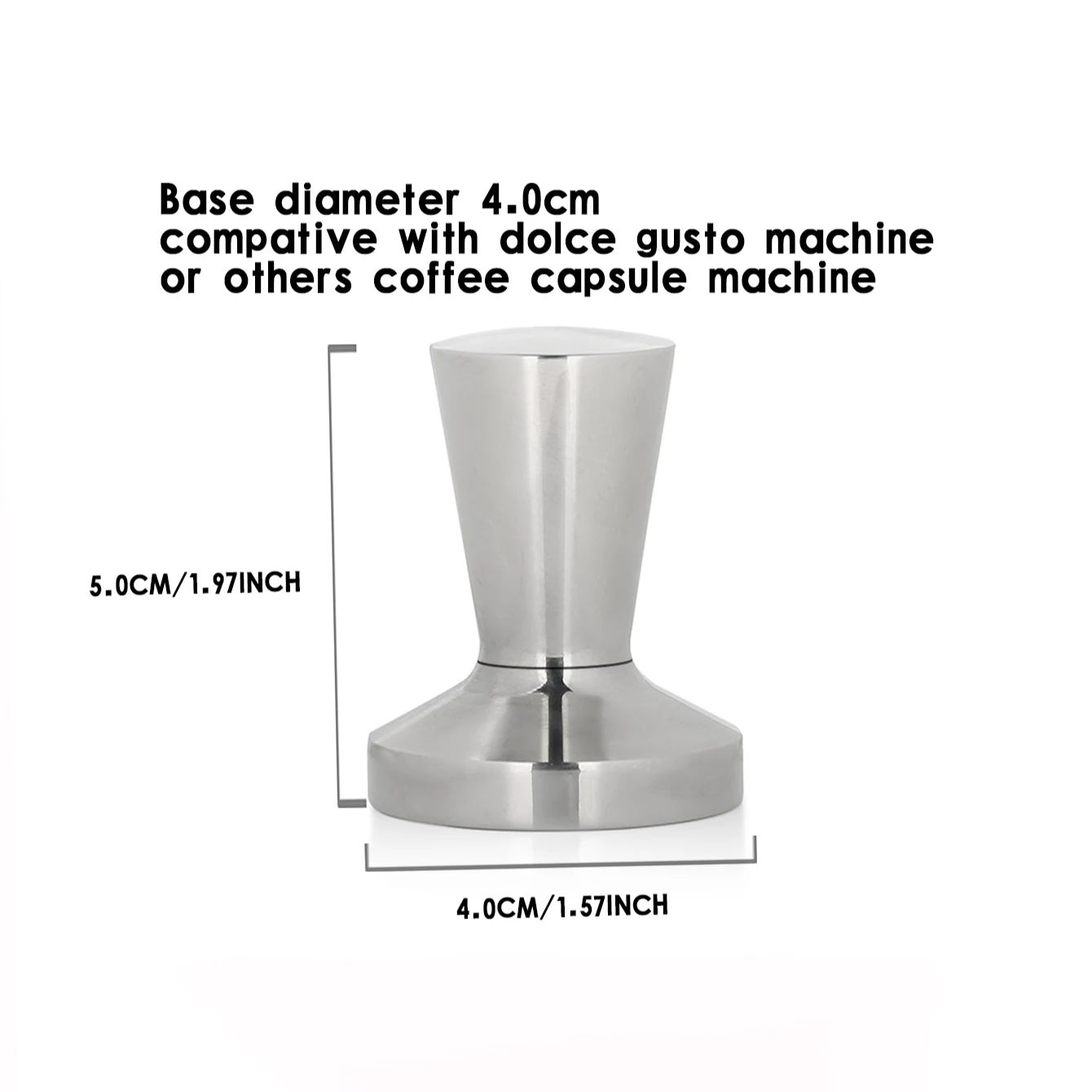 Baja tahan karat pintar Dolce  - Espresso Tamper Set ulasan dan harga