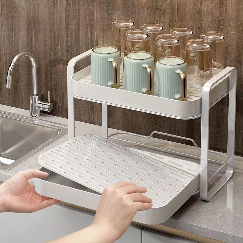Rak Organizer Cangkir 2 Tingka - Coffee Equipment Rack ulasan dan harga