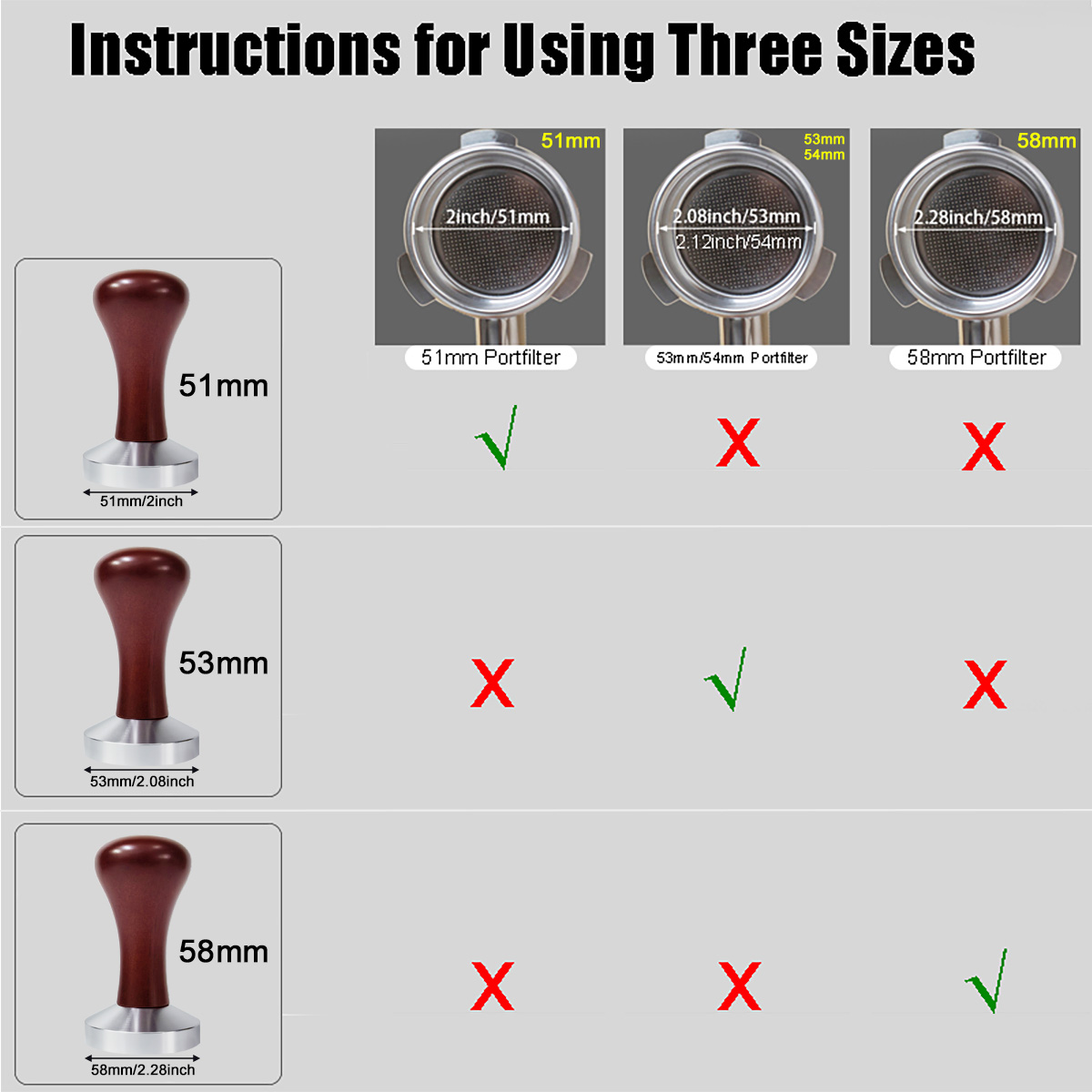 Tamper Espresso 51mm 53mm 58mm - Espresso Tamper Set ulasan dan harga