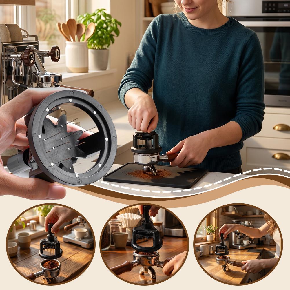 Alat Distributor Bubuk Kopi WD - Espresso Tamper Set ulasan dan harga