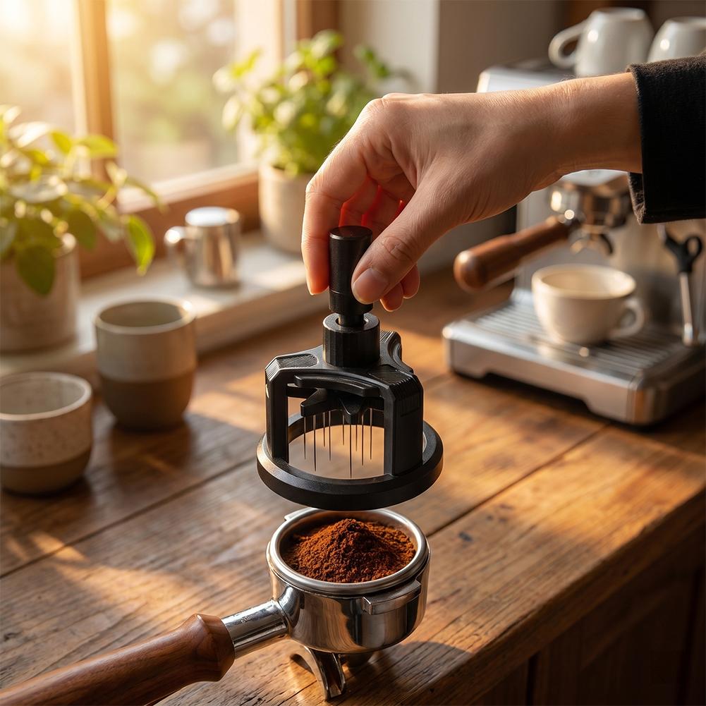 Alat Distributor Bubuk Kopi WD - Espresso Tamper Set ulasan dan harga